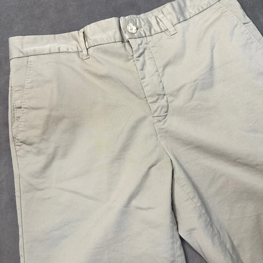Robert Graham Shorts Mens 32 Tan Classic Fit Cotton Tencel Chino Excellent